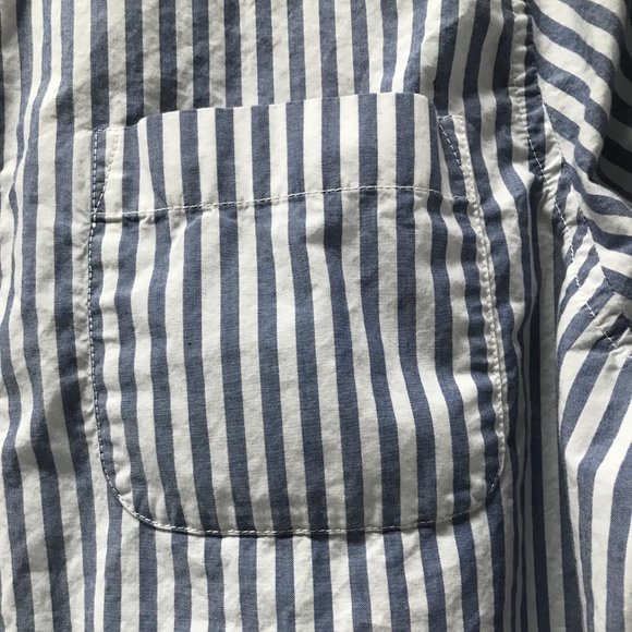 Lands' End Blue & White Striped Ombré Button Down Shirt - Picture 11 of 15